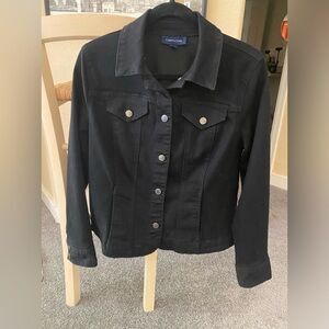 Charter Club Black Jean Jacket size medium